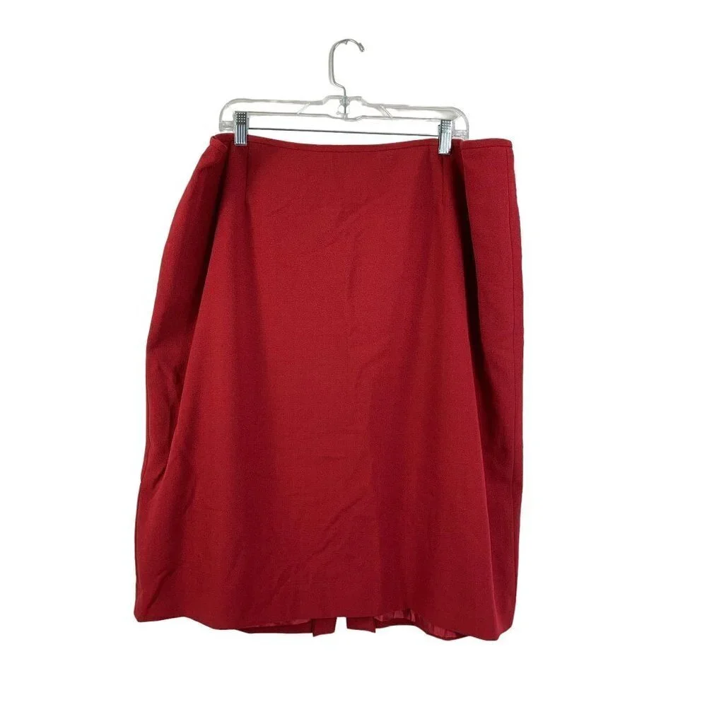 Tahari Arthur S. Levine Women's Ruby Red Jacket & Skirt Suit Set